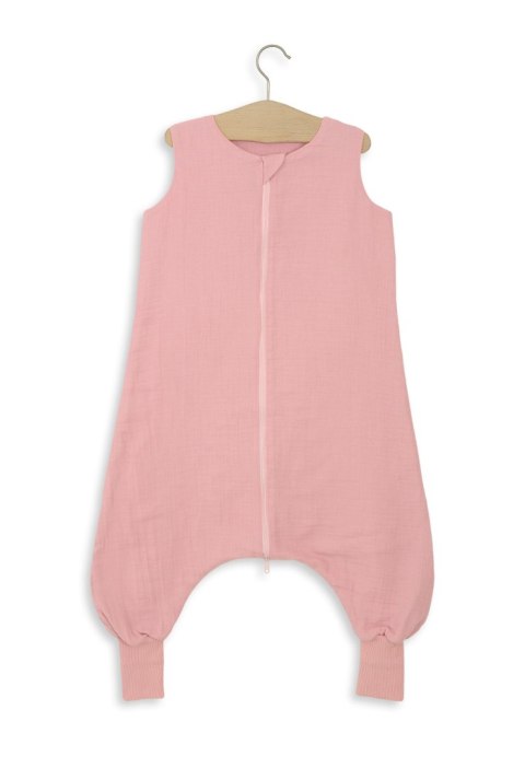 Muślinowy śpiworek dla dzieci z nogawkami XL pastel pink