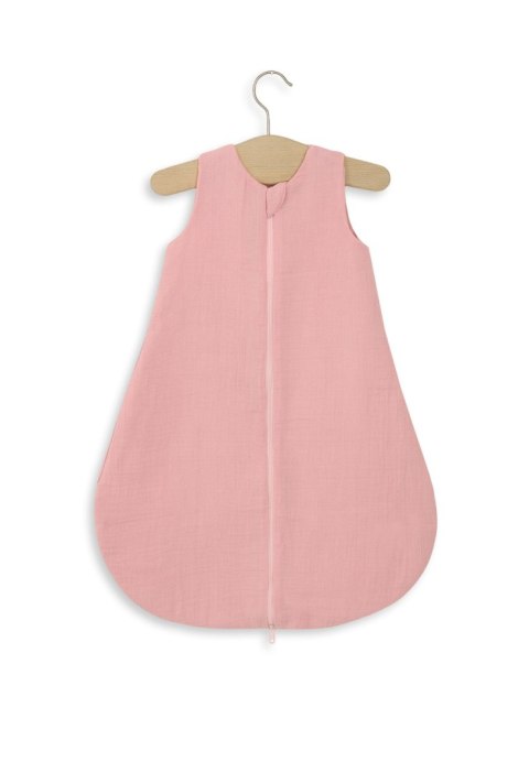 Muślinowy śpiworek dla dzieci mały zaokrąglony pastel pink