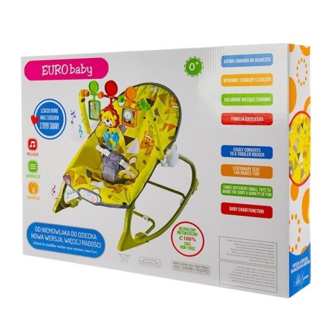 Leżaczek little savanna yellow EUROBABY
