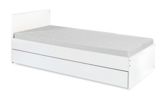 KLUPŚ Łóżko młodzieżowe z szufladą DALIA biel-popiel 200x90