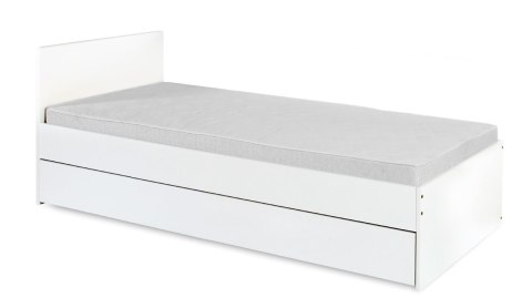 KLUPŚ Łóżko młodzieżowe z szufladą DALIA biel-popiel 200x90