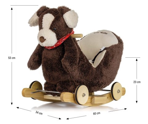 MILLY MALLY 4771 Piesek Polly Plus na biegunach - Brown Dog